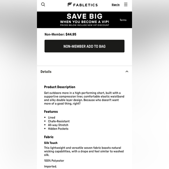 FABLETICS Latrice Short EUC - Picture 11 of 11